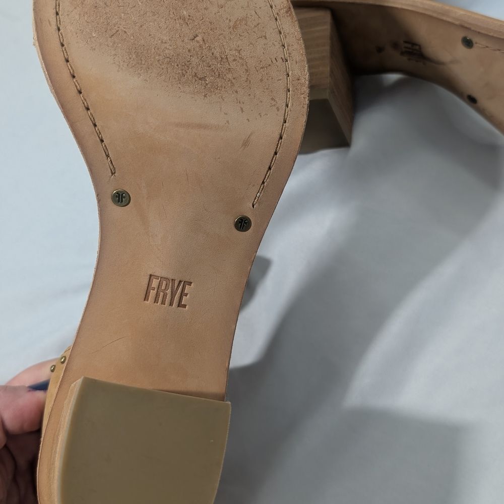 Frye Women's Tan Ankle Strap Heels - Picture 7 of 8